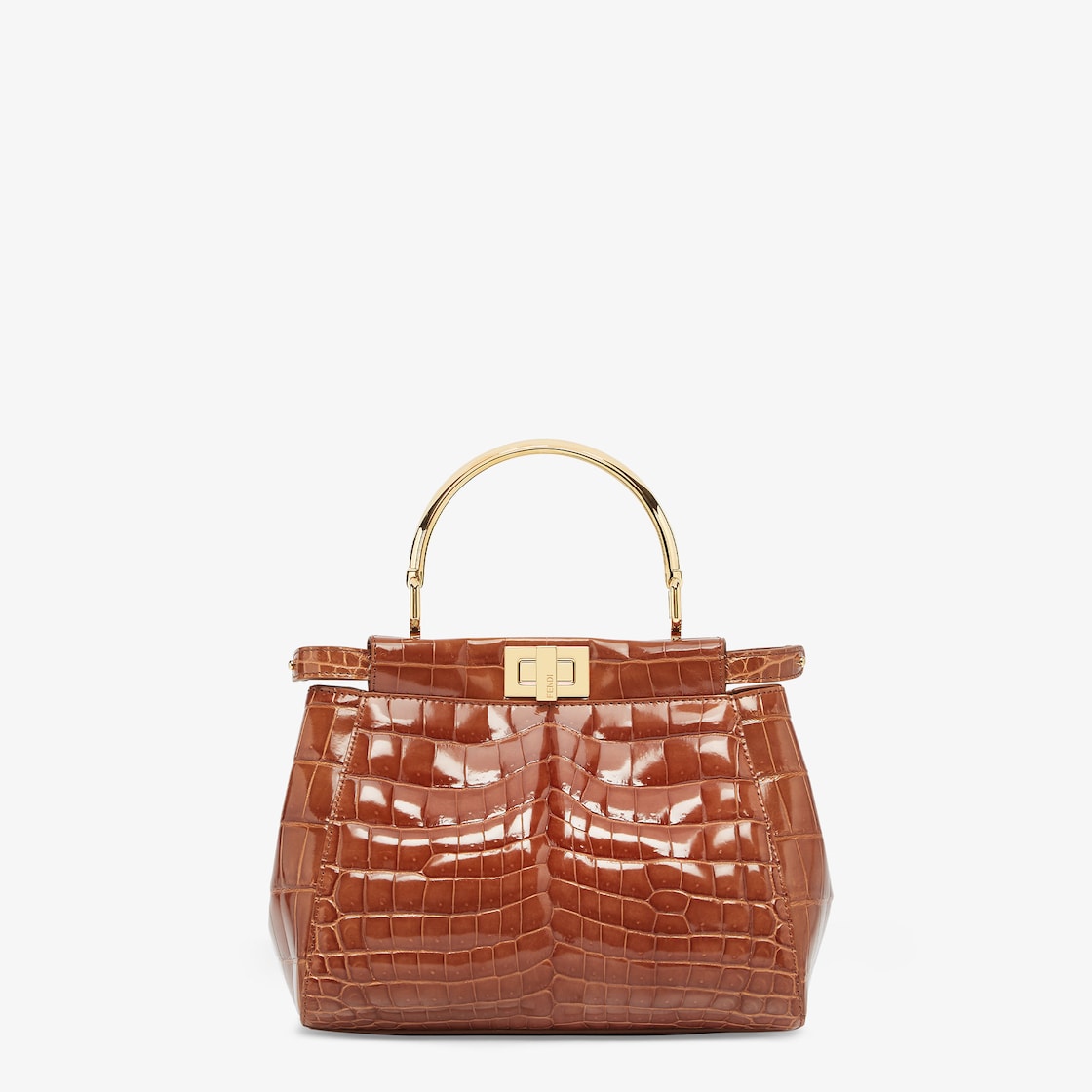 FENDI Peekaboo Mini Brown crocodile leather bag - Image 1